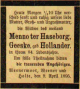Zeitungsanzeige